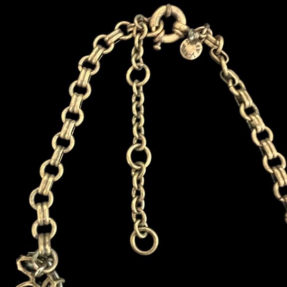 J Crew Czech Glass Crystal Floral Bib Statement Necklace Gold Plated Wedding WOW - Picture 12 of 16